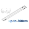 6293 Hand operated triple track system (White only)  up to 300cm Complete