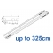 6293 Hand operated triple track system (White only)  up to 325cm Complete