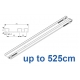 6293 Hand operated triple track system (White only)  up to 525cm Complete