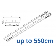6293 Hand operated triple track system (White only)  up to 550cm Complete