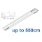 6293 Hand operated triple track system (White only)  up to 550cm Complete