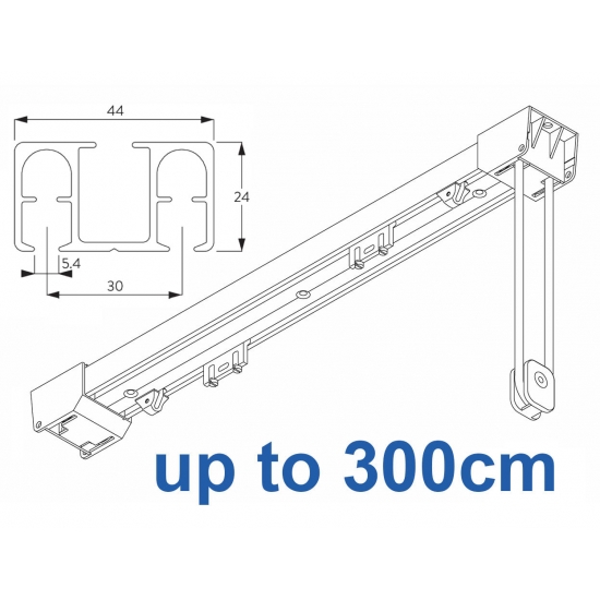 6370  Satin Silver up to 300cm Complete