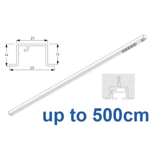 6465 Hand Operated recess & 6465 Wave Hand Operated, recess systems, White or Black. up to 500cm Complete