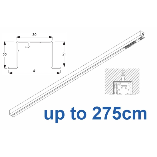 6870 Hand Operated recess & 6870 Wave Hand Operated, recess systems, White or Black.  up to 275cm Complete