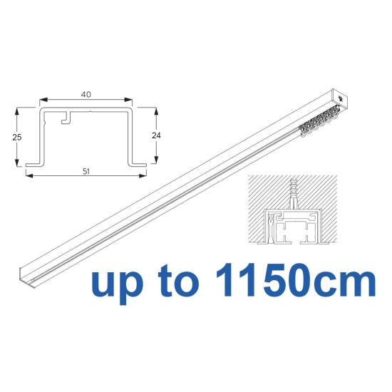 6970 Hand Operated recess & 6970 Wave Hand Operated, recess system, White or Black. up to 1150cm Complete