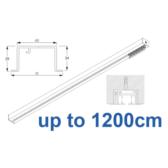 6970 Hand Operated recess & 6970 Wave Hand Operated, recess system, White or Black. up to 1200cm Complete