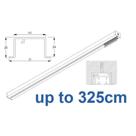 6970 Hand Operated recess & 6970 Wave Hand Operated, recess system, White or Black. up to 325cm Complete