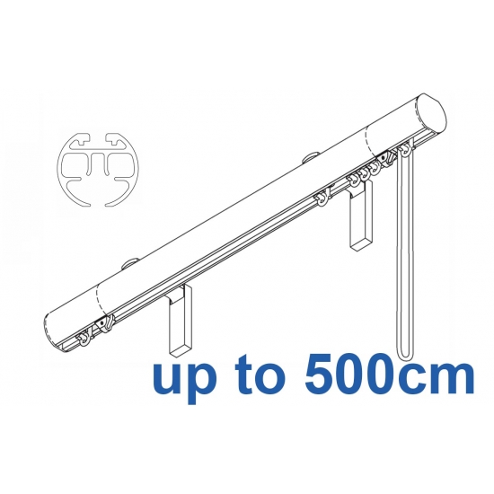 7630 (6120M) 30mm Cord Drawn Metropole White, Black, Matt White, Ecru up to 500cm complete