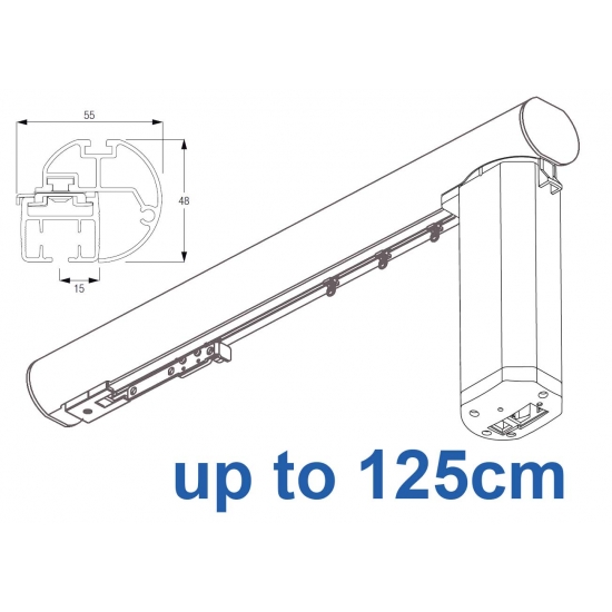 7650-(6150M)-5100 50mm Electric Metropole with 5100 Autoglide, Silver, Black, White, Matt White, Ecru up to 125cm complete