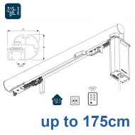 7650-(6150M)-5600 50mm Electric Metropole with 5600 system, Anodic Grey, Antique Bronze, Bronze, Slate Grey, Taupe up to 175cm complete 7650-(6150M)-5600 50mm Electric Metropole with 5600 system, Anodic Grey, Antique Bronze, Bronze, Slate Grey, Taupe up to 175cm complete