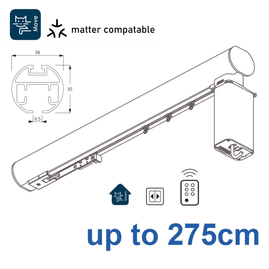 7670 38mm Electric Metropole and Metropole Wave up to 275cm complete