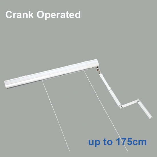 Elite Crank Operated Roman Blind system up to 175cm Complete