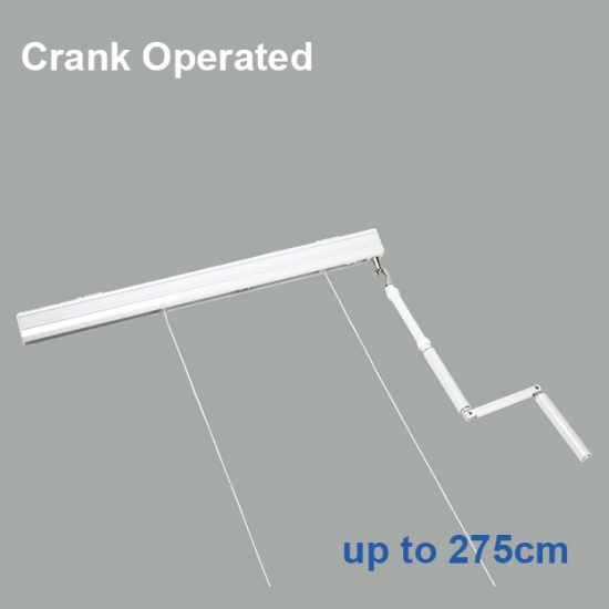 Elite Crank Operated Roman Blind system up to 275cm Complete