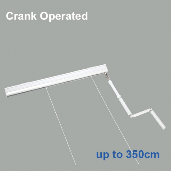Elite Crank Operated Roman Blind system up to 350cm Complete