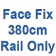 380cm Discreet Face Fix rail only