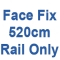 520cm Discreet Face Fix rail only