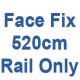 520cm Discreet Face Fix rail only