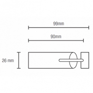 Fused Barrel 91mm Finial for 23mm pole (Each) (Discontinued June 2022)