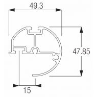 Profile in Silver or White (per metre) Profile in Silver or White (per metre)