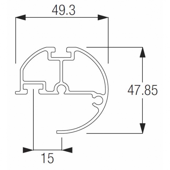 Profile in Black (per metre) 