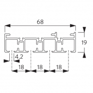 Profile 4 channel white (Price per Metre)
