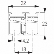 Profile 2 channel white (Price per Metre) Profile 2 channel white (Price per Metre)