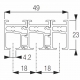 Profile 3 channel white (Price per Metre)