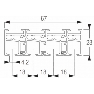 Profile 4 channel white (Price per Metre) Profile 4 channel white (Price per Metre)