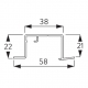 Recess Profile 2 channel white (Price per Metre)