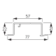 Recess Profile 3 channel white (Price per Metre)