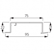 Recess Profile 4 channel white (Price per Metre)