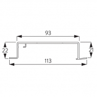 Recess Profile 5 channel white (Price per Metre)