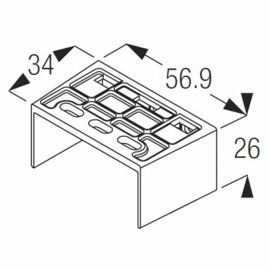 End Fix Bracket in white