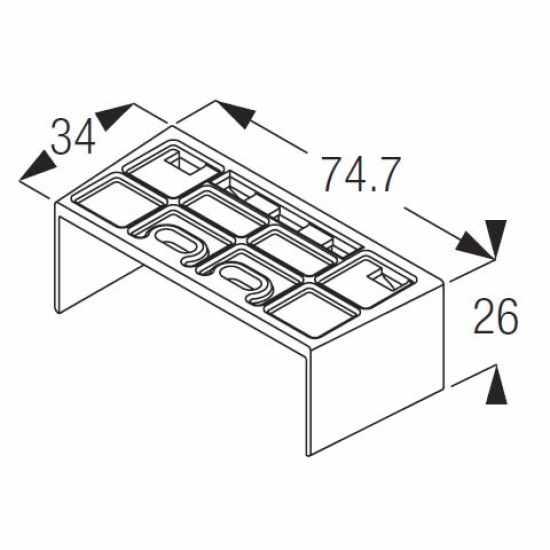 End Fix Bracket in white