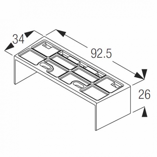 End Fix Bracket in white