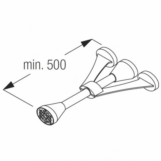 V Hanger for 2760 system (Maximuin drop 150cm) in white