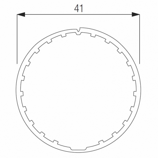 Profile Tube (41mm) (Price per Metre)