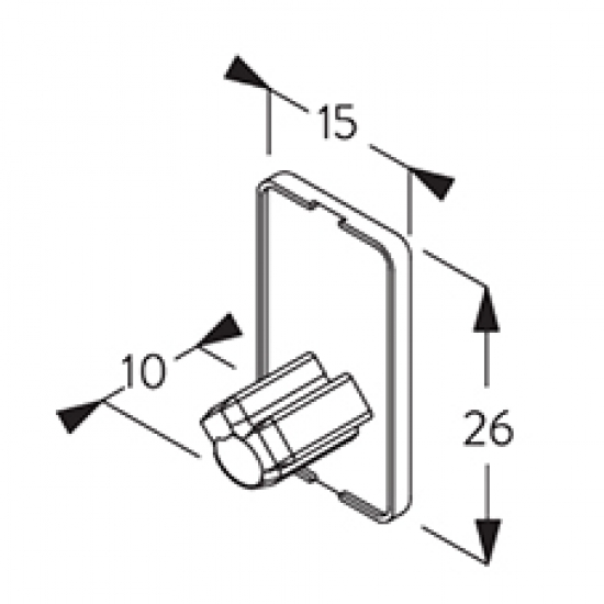 End cover rectangle (side guide) (Each)
