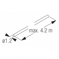 Wire  1.2mm x 4.2m  (side guide) (per length 420cm) (Each) Wire  1.2mm x 4.2m  (side guide) (per length 420cm) (Each)