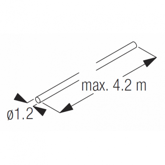 Wire  1.2mm x 4.2m  (side guide) (per length 420cm) (Each)