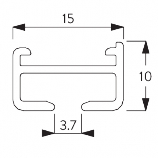 1071 Rail ONLY White (per metre)