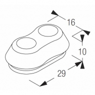Double wire holder (side guide) (Each) Double wire holder (side guide) (Each)