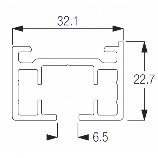Rail ONLY White (per metre) Rail ONLY White (per metre)