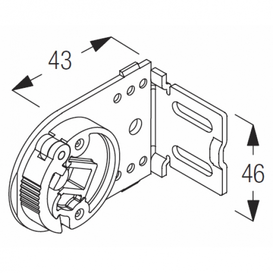 bracket Left, face fix (Each)