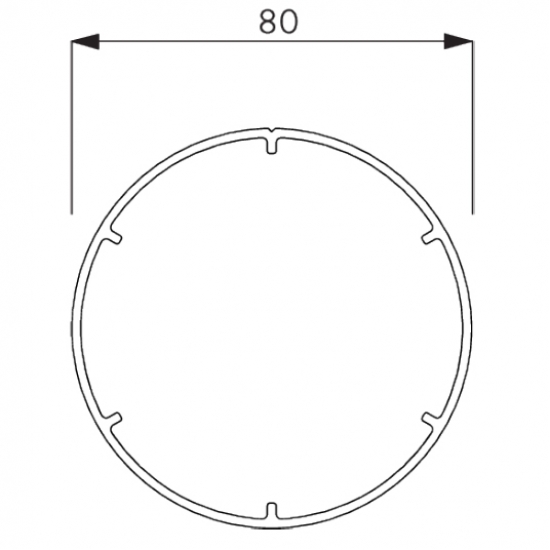 Profile Tube (80mm) (per metre)