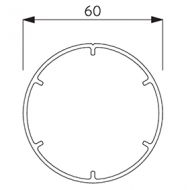 Profile Tube (60mm) (per metre) Profile Tube (60mm) (per metre)