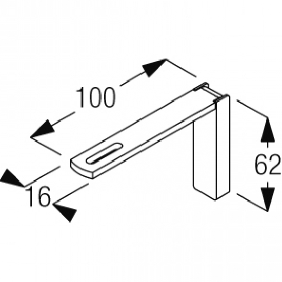 Smart fix 100mm Bracket Set Slotted for Metropole & Metroflat (made up of parts 11126 + 11116)