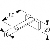 Square Smart fix 80mm Bracket Set (made up of parts 11140 + 11137) Square Smart fix 80mm Bracket Set (made up of parts 11140 + 11137)