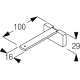 Square Smart fix 100mm Bracket Set (made up of parts 11141 + 11137)