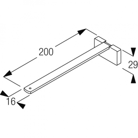 Square Smart fix 200mm Bracket Set  (made up of parts 11144 + 11137)